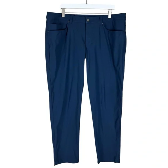 Lululemon Men’s ABC 5 Pocket‎ Slim Fit Navy Pants SZ 38 - Picture 2 of 7